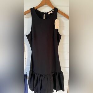 NWT-GLG Chic Black Bubble Hem Mini Dress